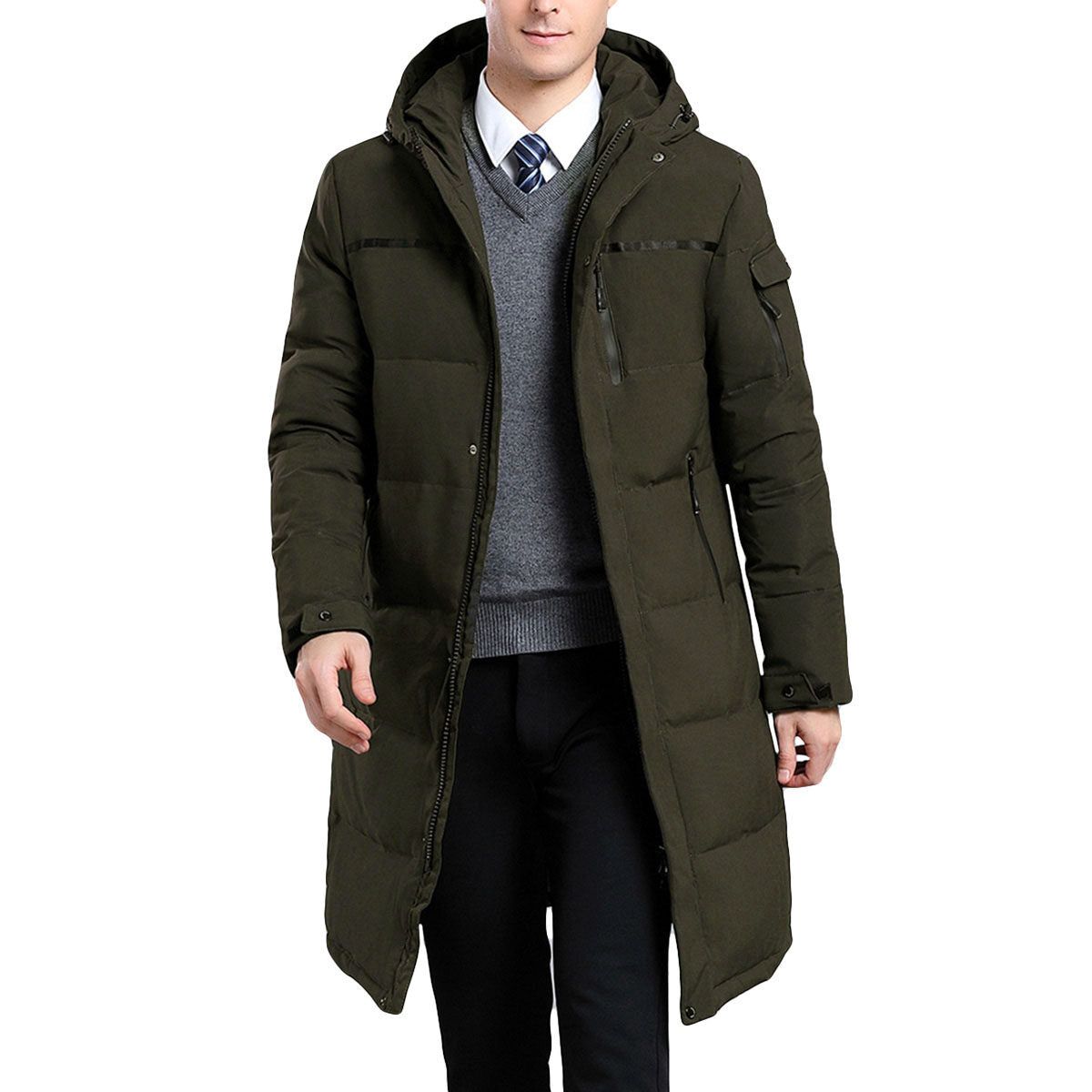 Youthup Mens Winter Puffer Jacket Thicken Warm Hooded Coat