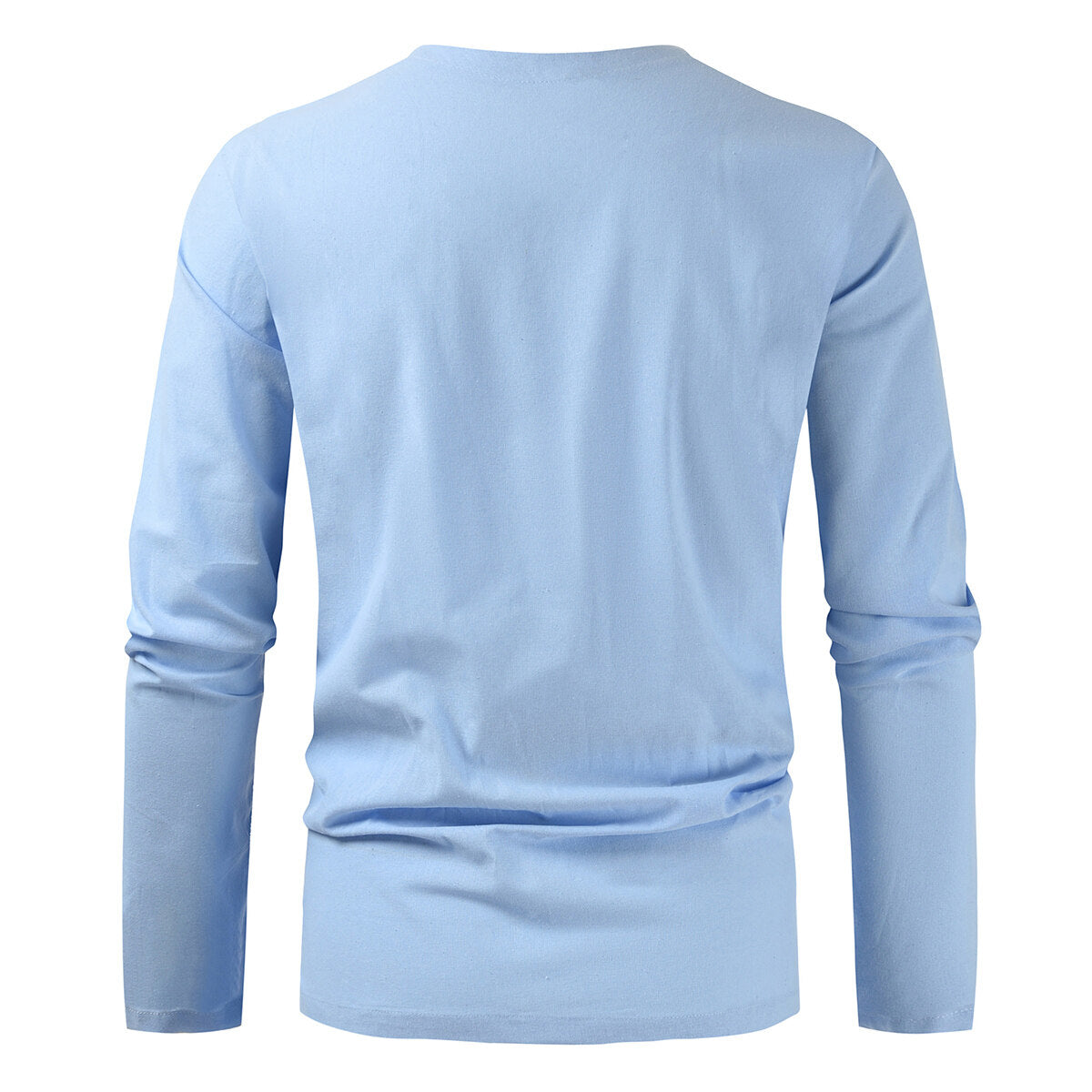 Youthup Mens Collarless Long Sleeve Shirt