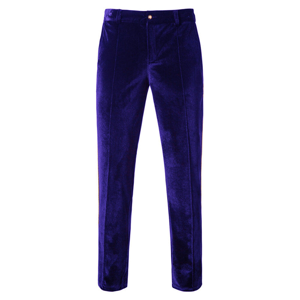 Youthup Mens Velvet Two-Piece Wedding Evening Dress Blazer And Pant