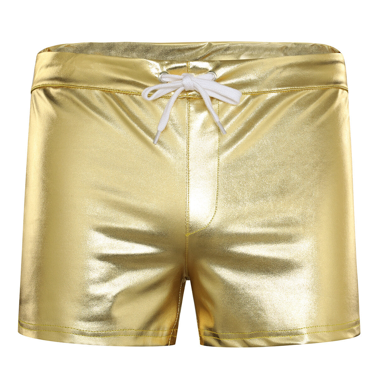 Youthup Mens Shiny Leather Shorts