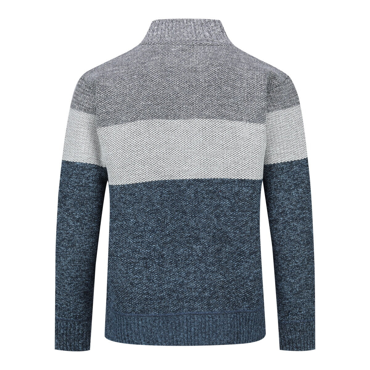 Youthup Mens Color Block Knitted Cardigan Sweatshirt