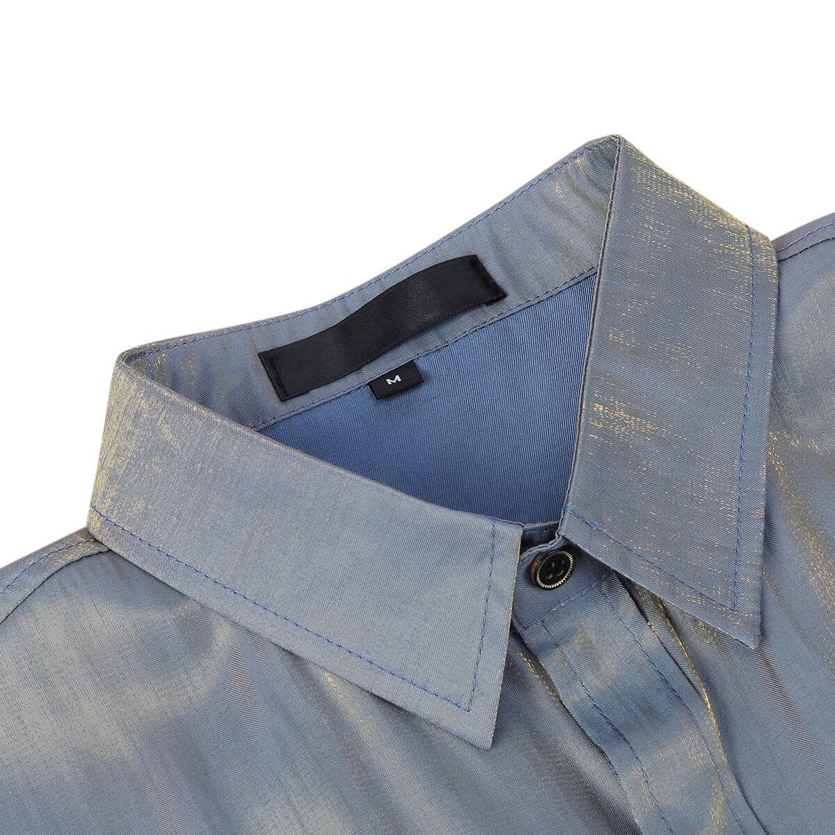 Youthup Mens Satin Shiny Lightweight Shirt