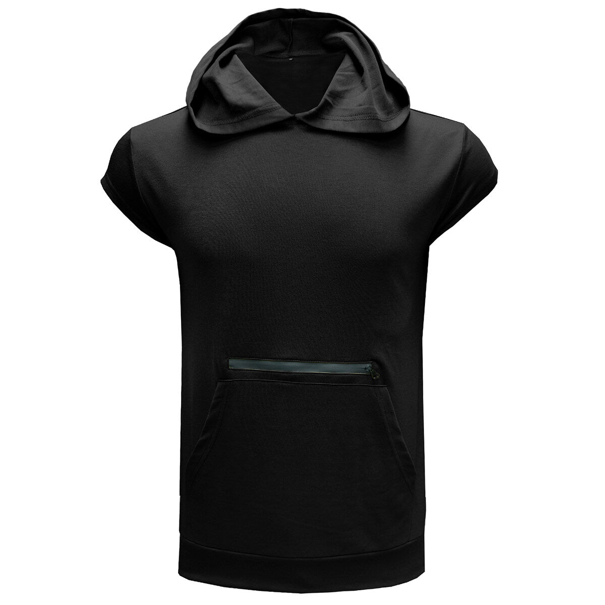 Youthup Mens Slim Fit Hooded Short Sleeve Pullover T-shirt