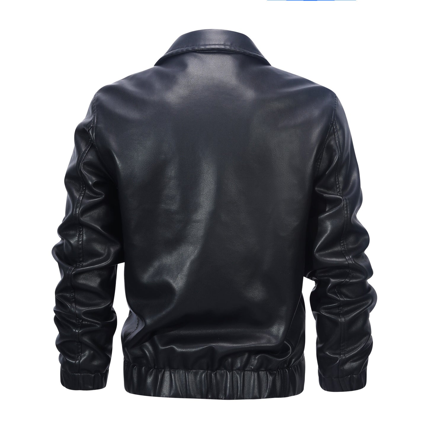 Youthup Mens Lapel Slim Fit Motorcycle Waterproof Leather Jacket