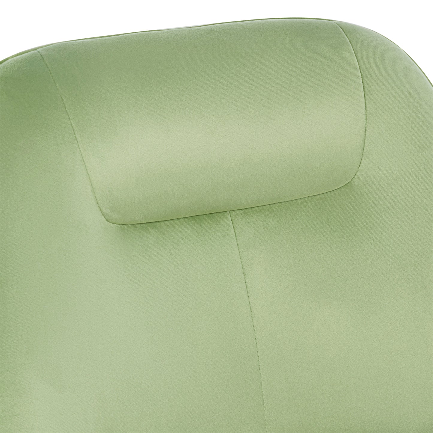 Mecedora de terciopelo para habitación infantil, silla de relajación, sala de estar, mecedora tapizada con patas y cojín de cintura, mecedora para balcón, dormitorio, verde menta