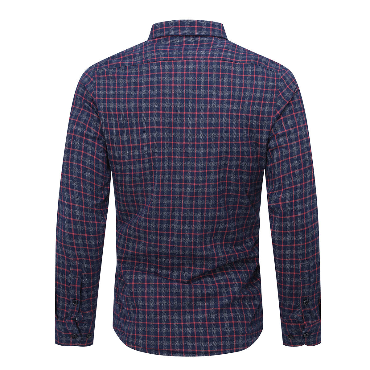 Youthup Mens Plus Fleece Pocket Casual Long Sleeves Color Block Shirt