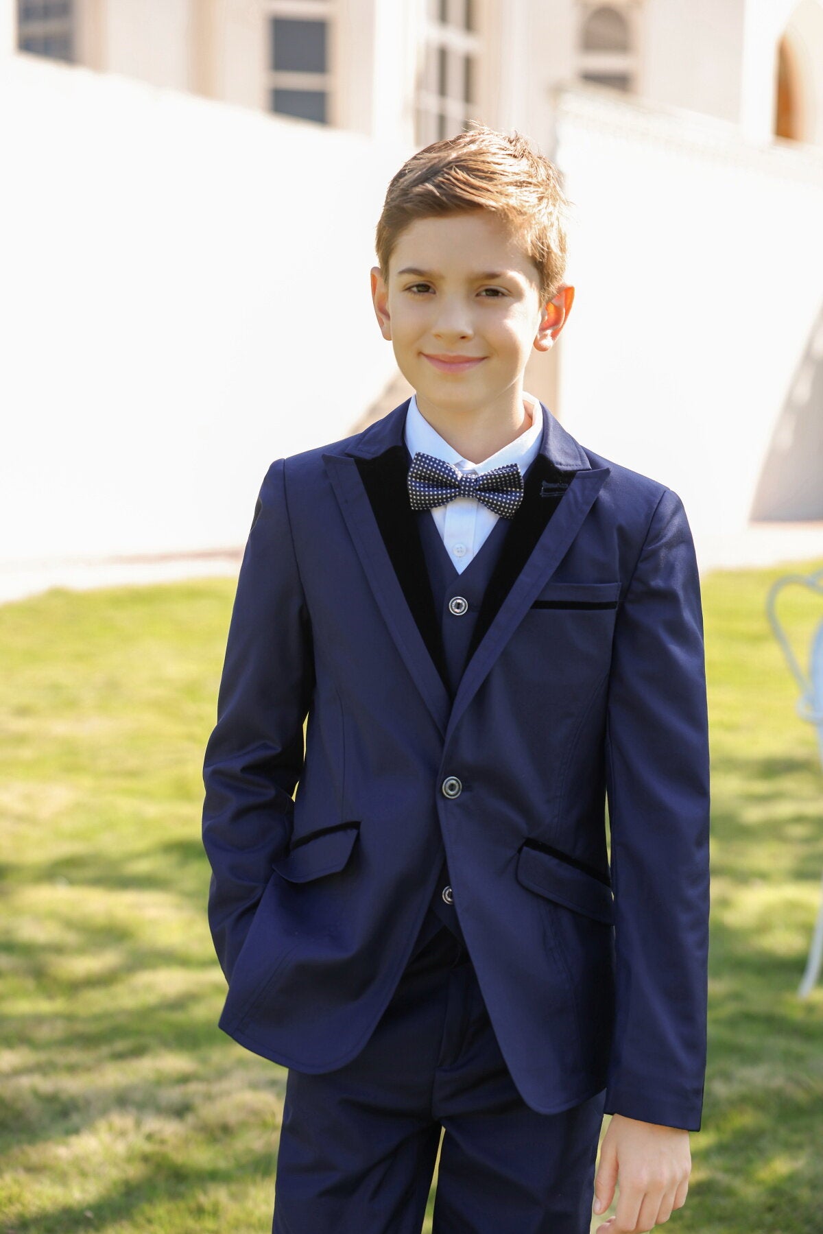 Youthup Boys 3Pce Suit Open Stitching Blazer Wedding Dinner Party Tuxedo