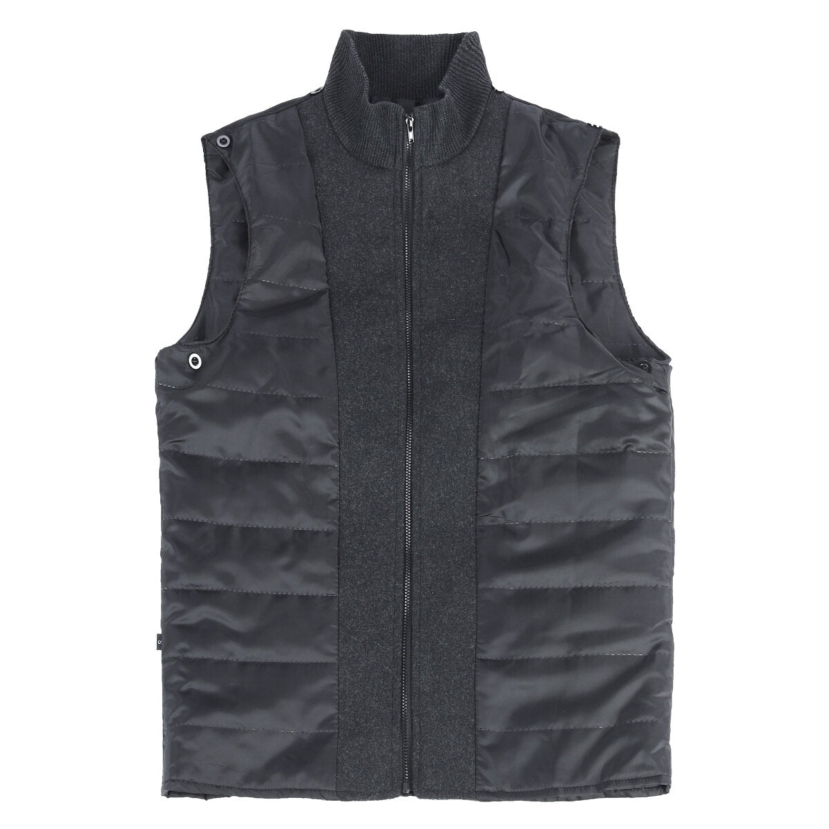 Youthup Mens Single Breasted Slim Fit Wool Coat And Thickened Vest
