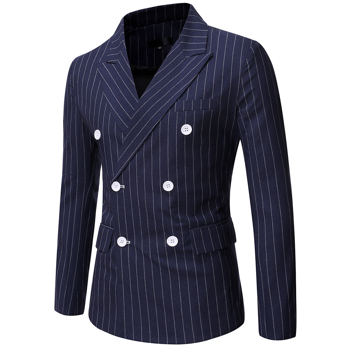 Youthup Mens Stripe Slim Fit Wedding Business Blazer