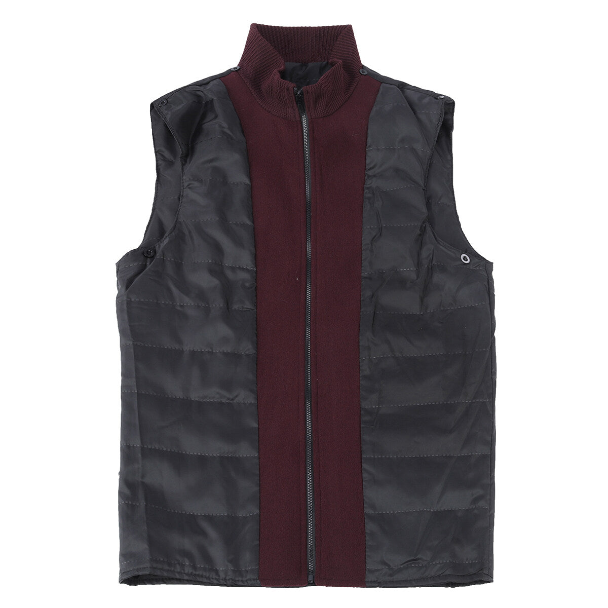 Youthup Mens Single Breasted Slim Fit Wool Coat And Thickened Vest