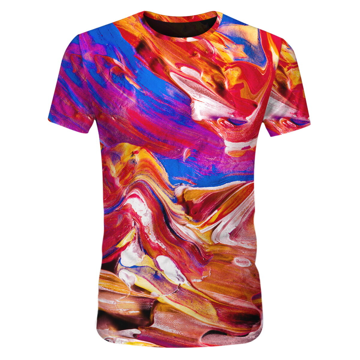 Youthup Mens Marble Print Short Sleeve Shirt