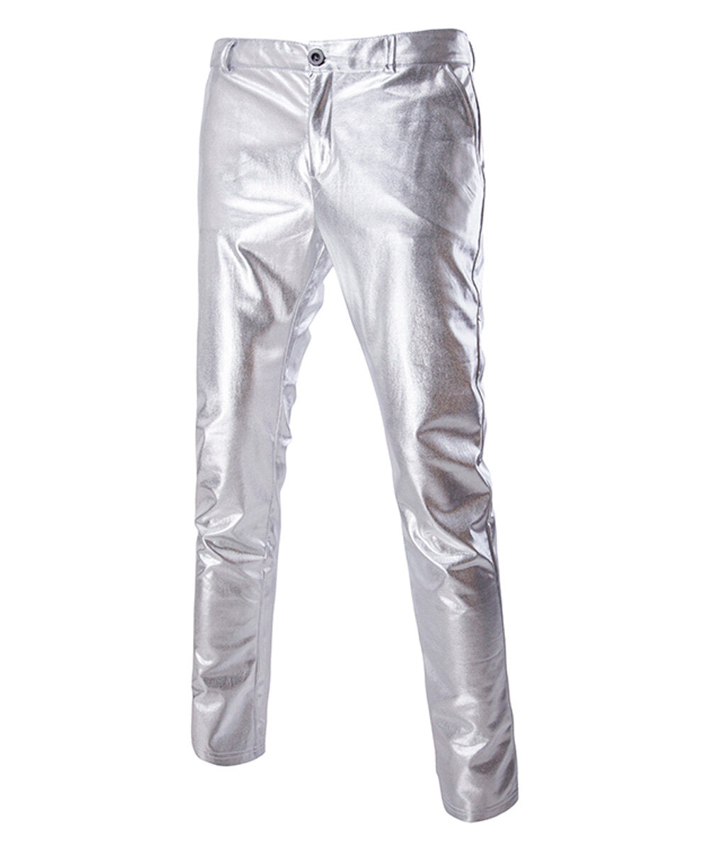 Youthup Mens Shiny Slim Fit Party Pants