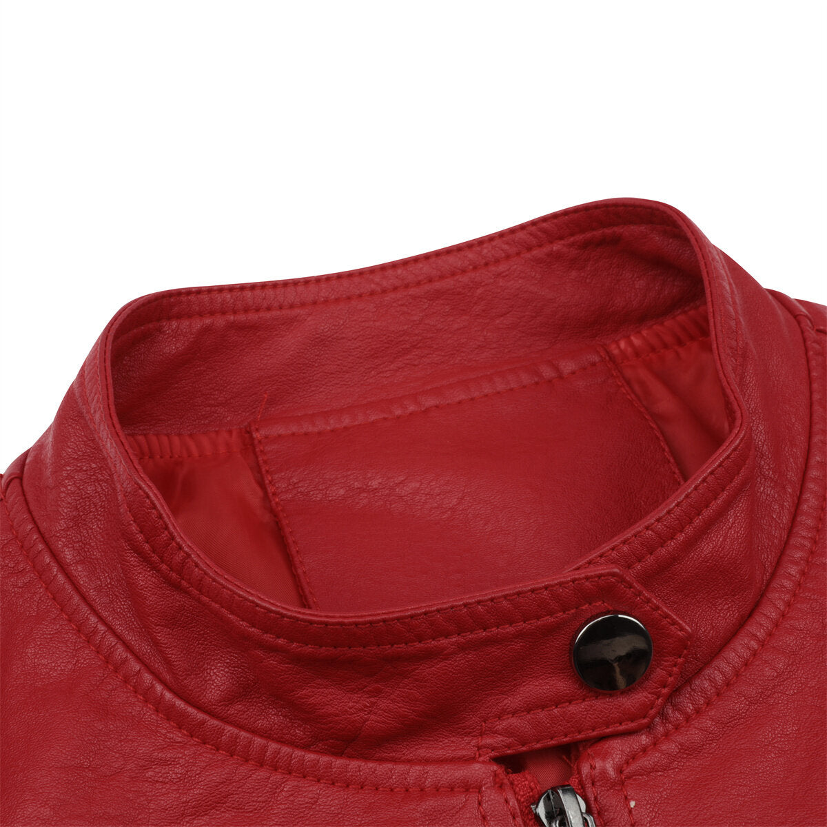 Youthup Mens Glossy Slim Fit Waterproof Leather Jacket