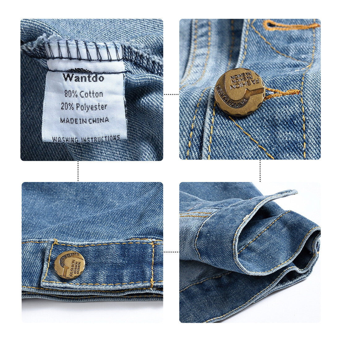 Youthup Mens Ripped Brushed Denim Sleeveless Jacket