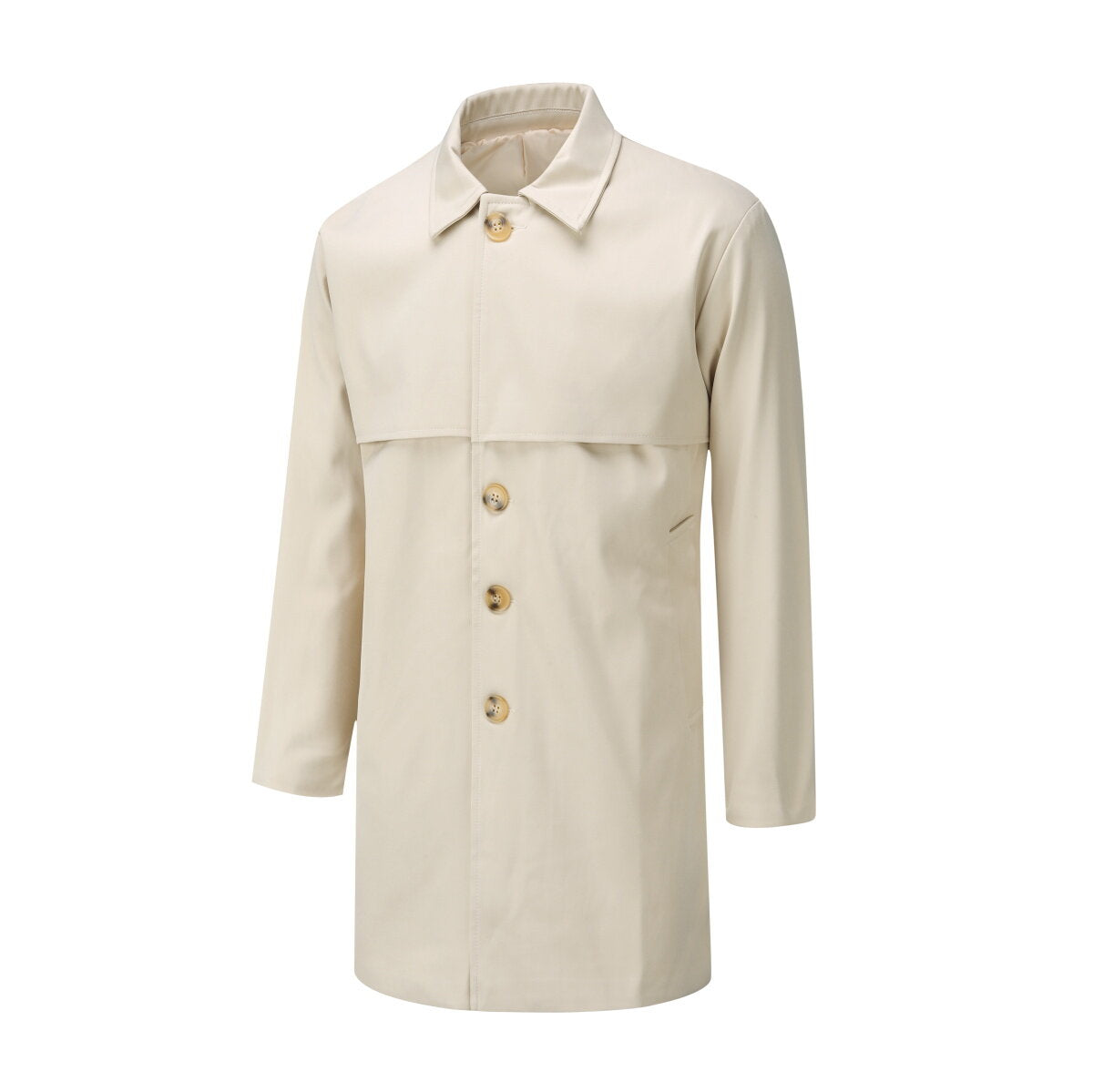 Youthup Mens Long Elegant Windbreaker Jacket Trench Coat