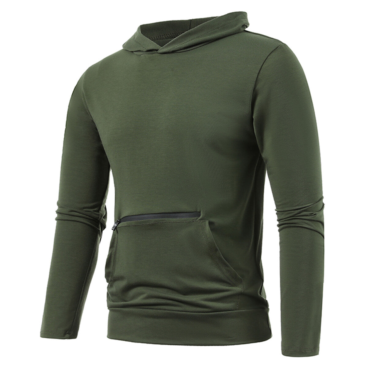 Youthup Mens Hooded Pocket Sweatshirt T-Shirt