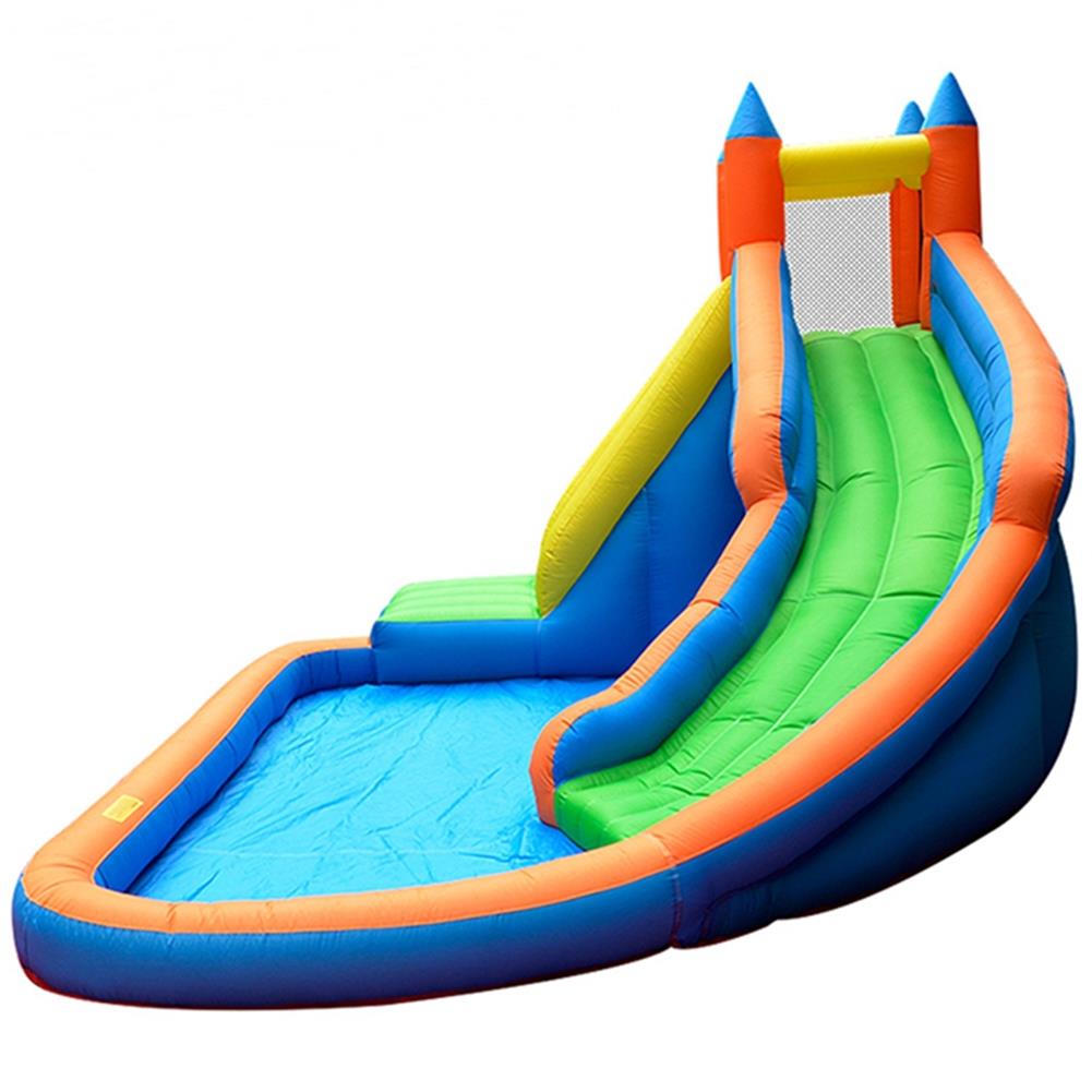 Toboggan gonflable avec piscine pour 3 Enfants Aire de jeux gonflable 400x300x250cm  Poids Portant 90KG