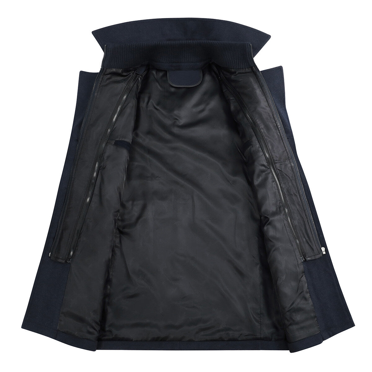 Youthup Mens Double Collar Pocket Pea Coat