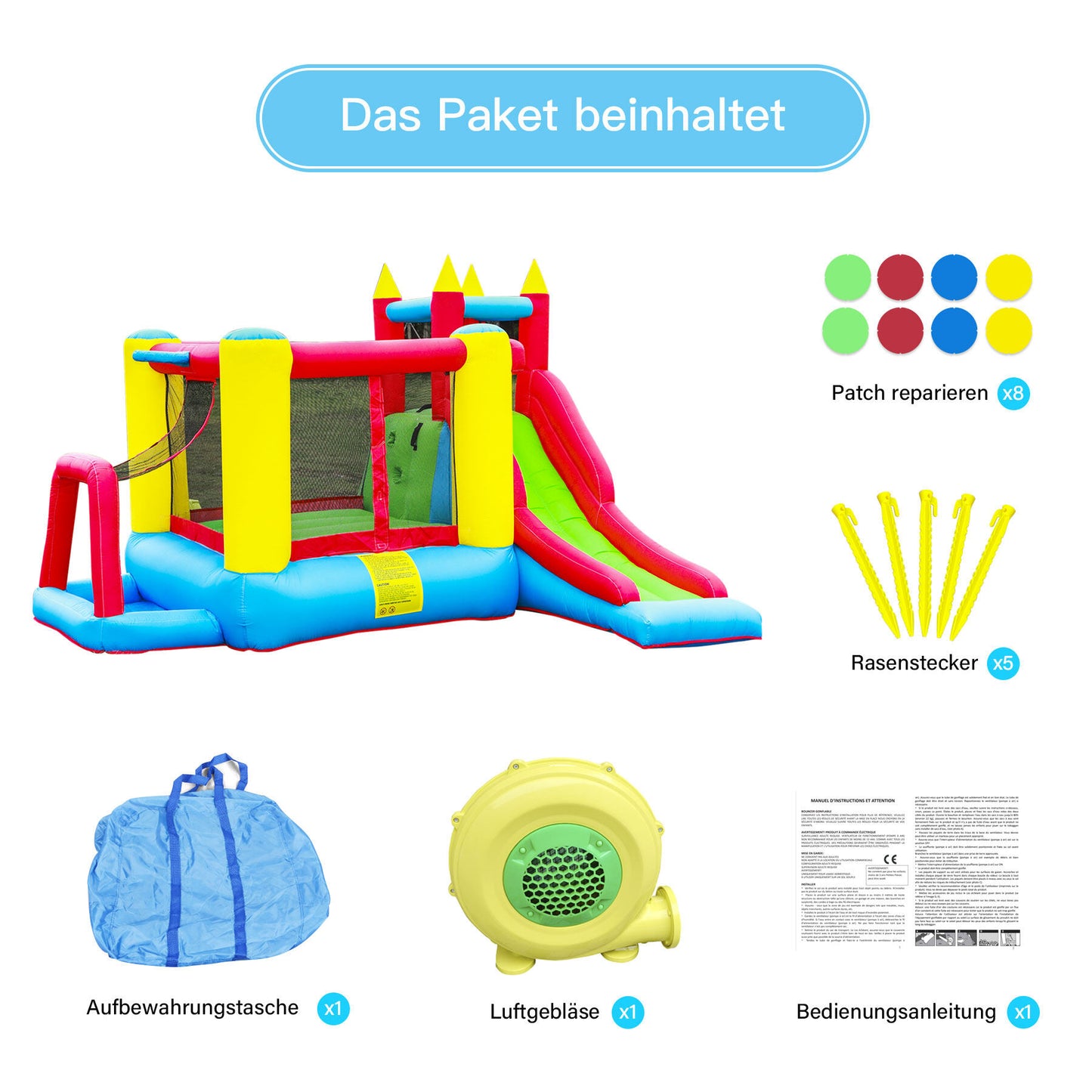 Hüpfburg mit Gebläse 345722