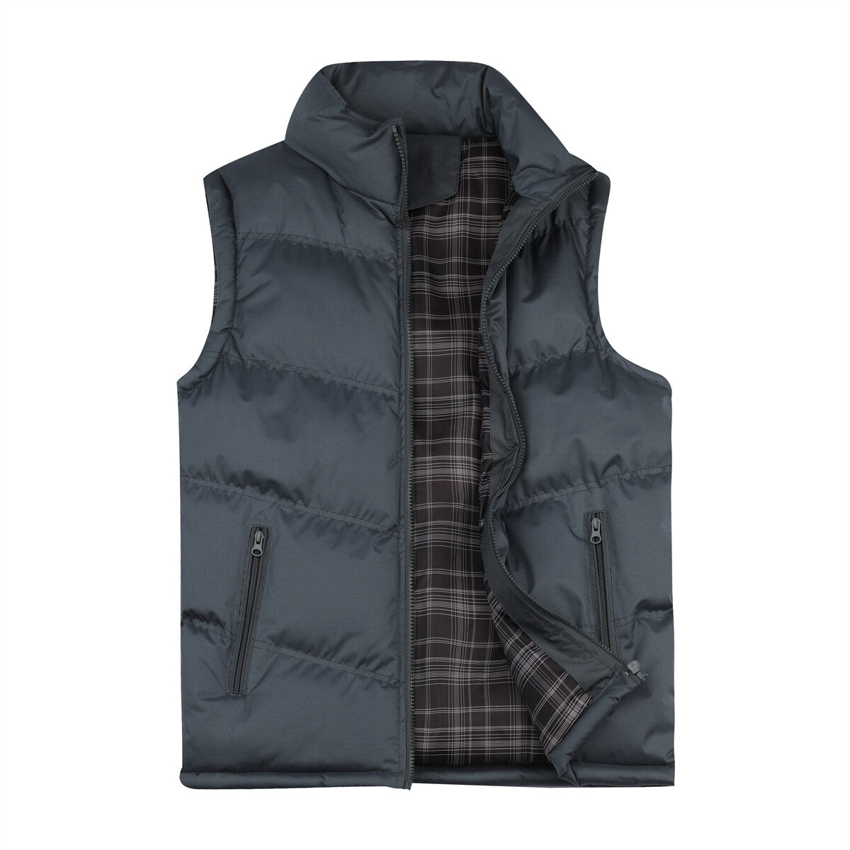 YOUTHUP Men?ˉs Quilted Body Warmer Gilet Outdoor Vest with Stand-Up Collar
