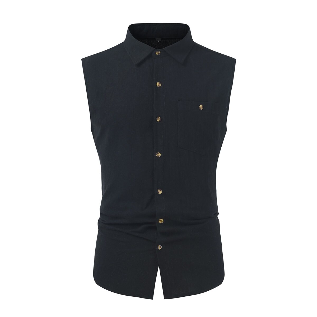 Youthup Mens Lightweight Cotton Linen Vest Sleeveless Shirt