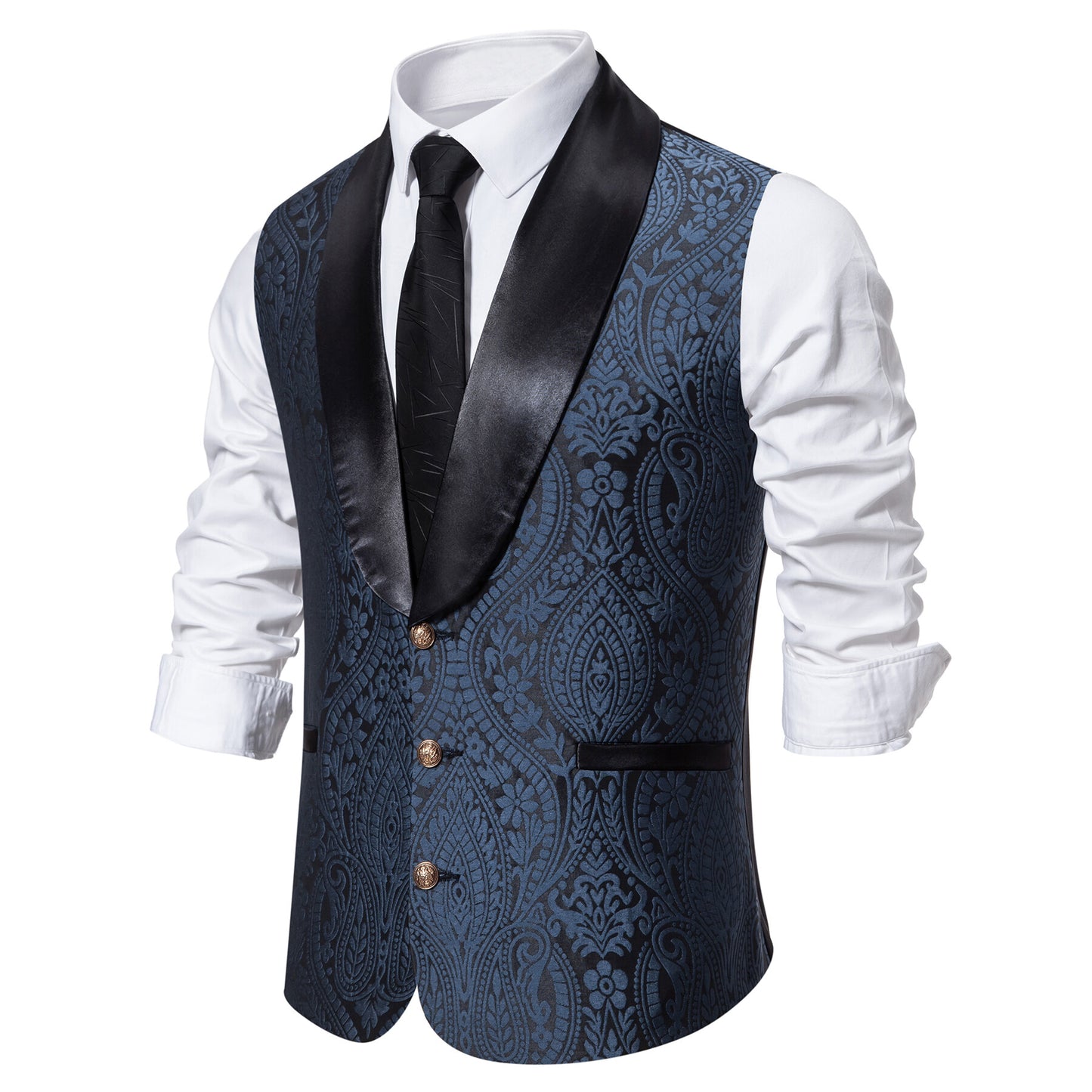 Youthup Mens Paisley Patterned Business Vest
