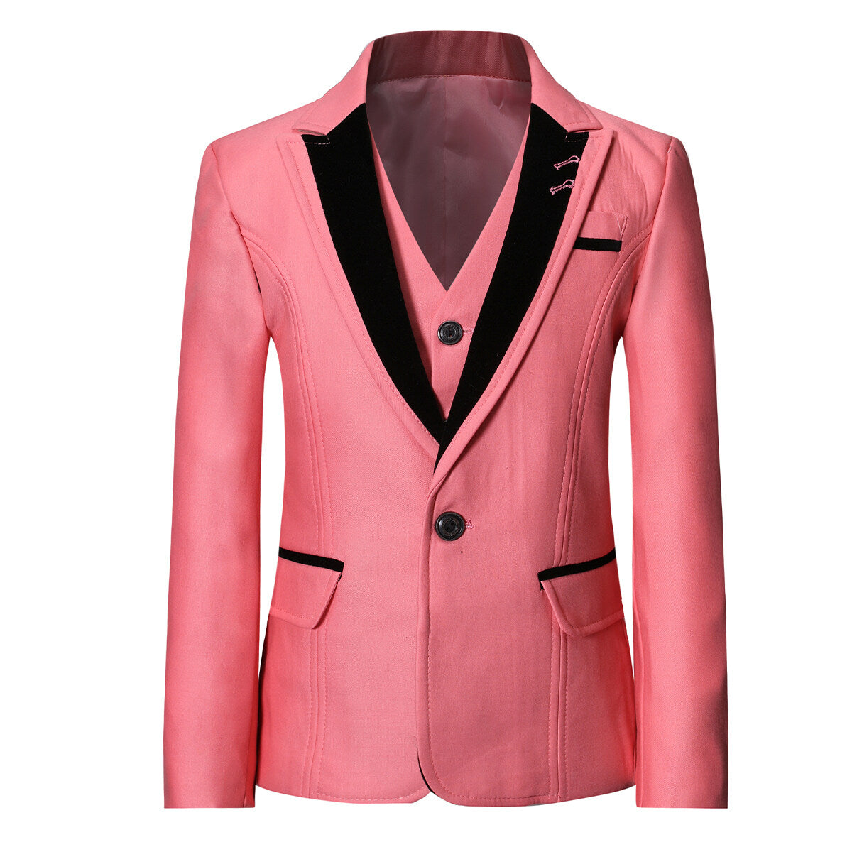 Youthup Boys 3Pce Suit Open Stitching Blazer Wedding Dinner Party Tuxedo