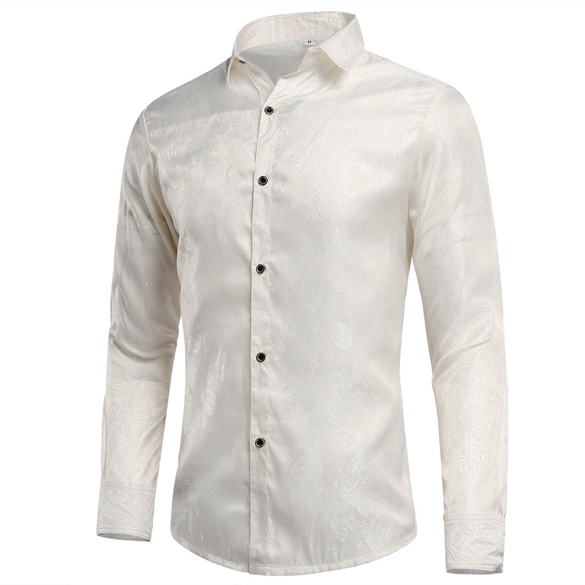 Youthup Mens Paisley Pattern Fitted Shirt