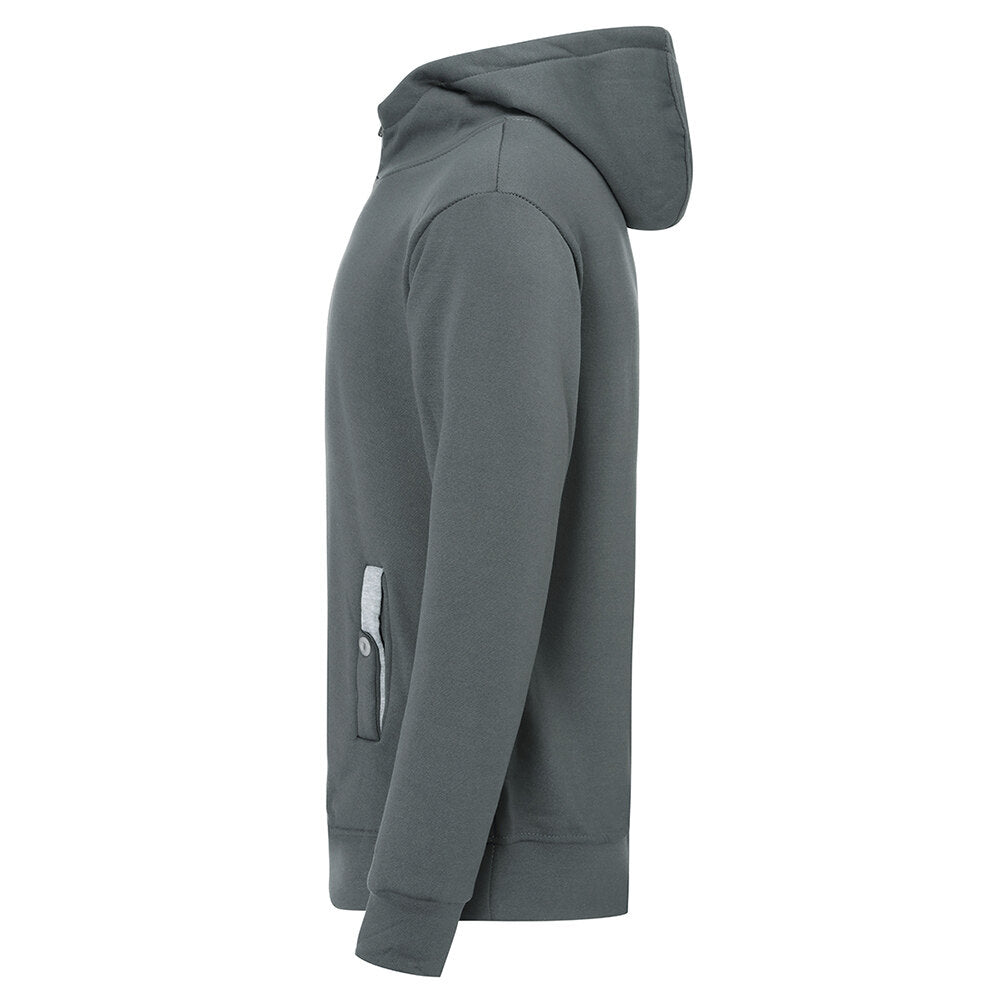 Youthup Mens Diagonal Zip Hooded Pullover