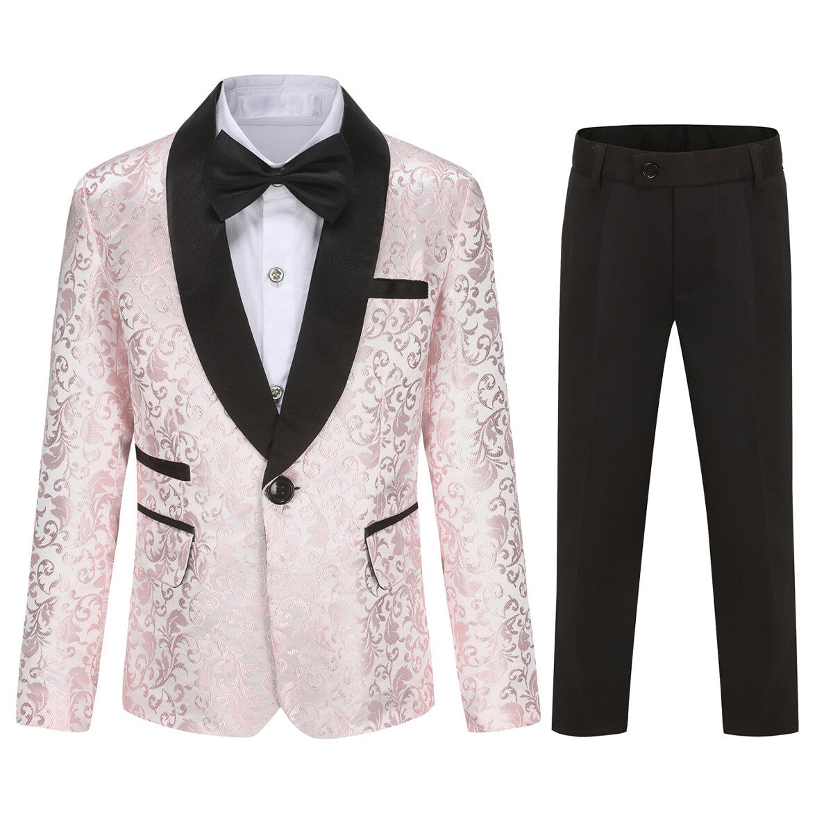 Youthup Boys Teen Suit 2Pcs Paisley Print Dress Formal Wedding Blazer and Pants