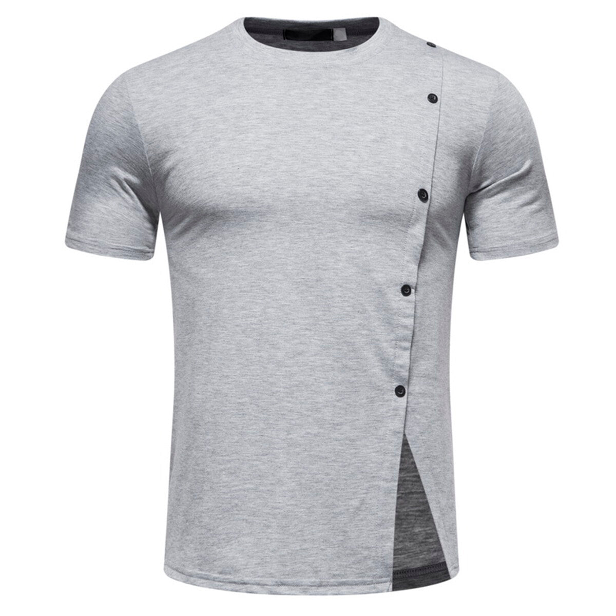 Youthup Mens Personalized Side Button T-Shirt