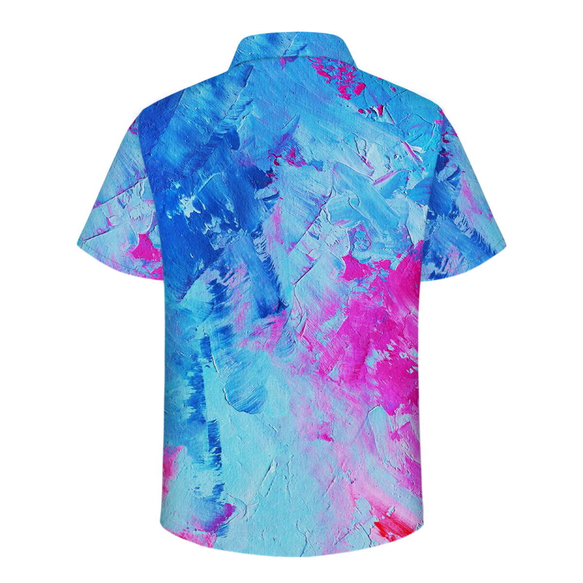 Youthup Mens Oil Painting Pattern Short Sleeve Shirt