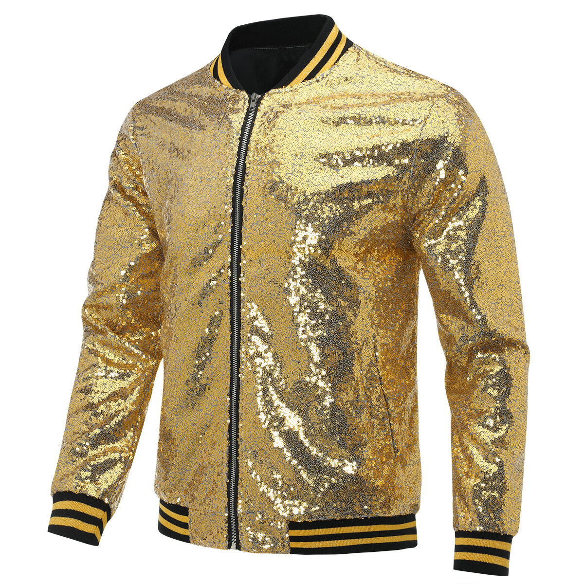 Youthup Mens Party Show Sparkle Sequins Jacket
