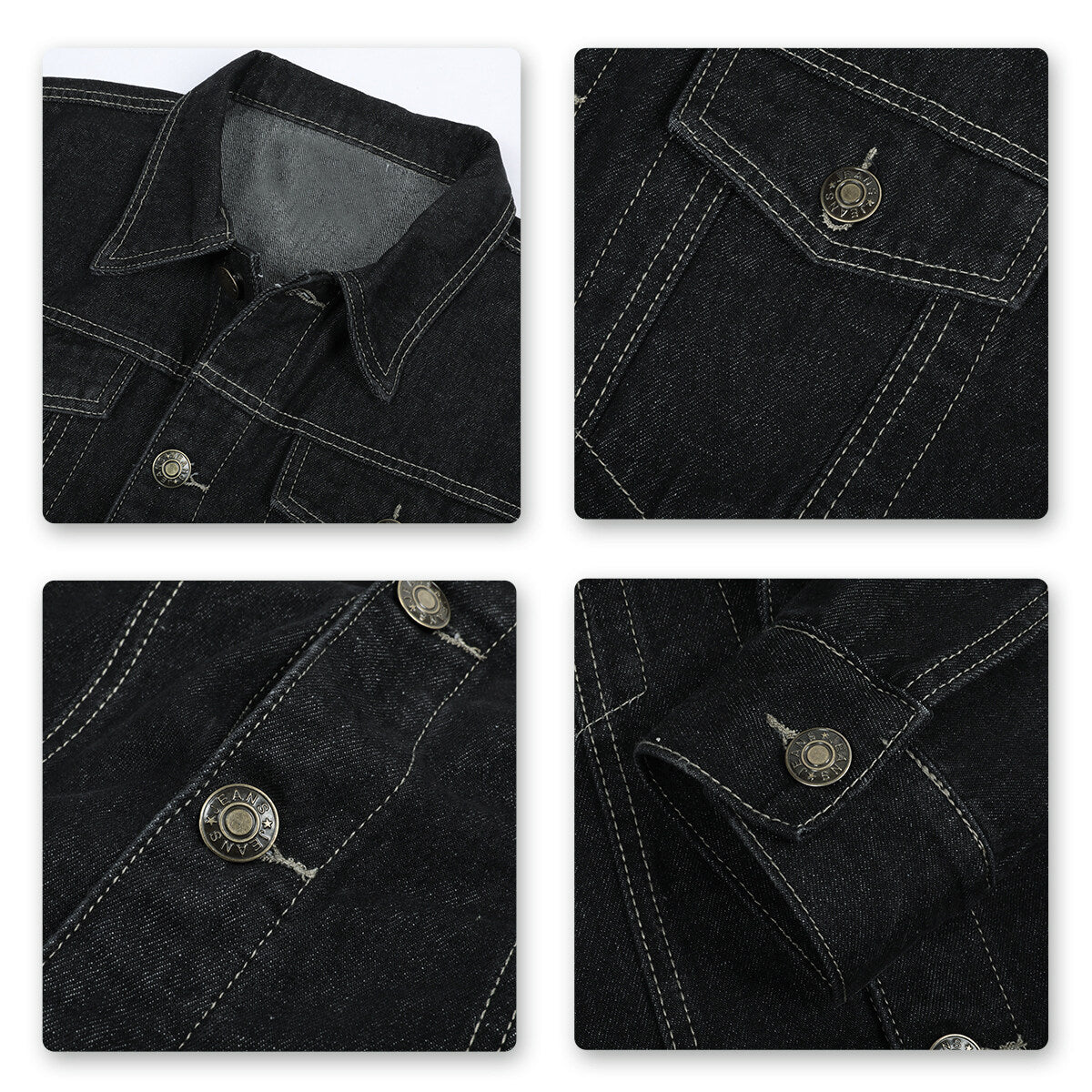 Youthup Mens Casual Lapel Denim  Jacket
