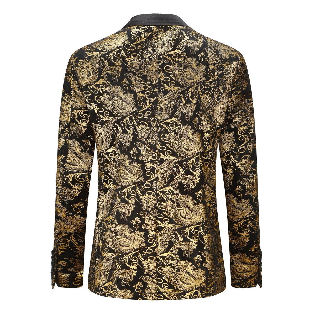 YOUTHUP Mens Party Dress Blazer Slim Fit 1 Button Embroidered Suit