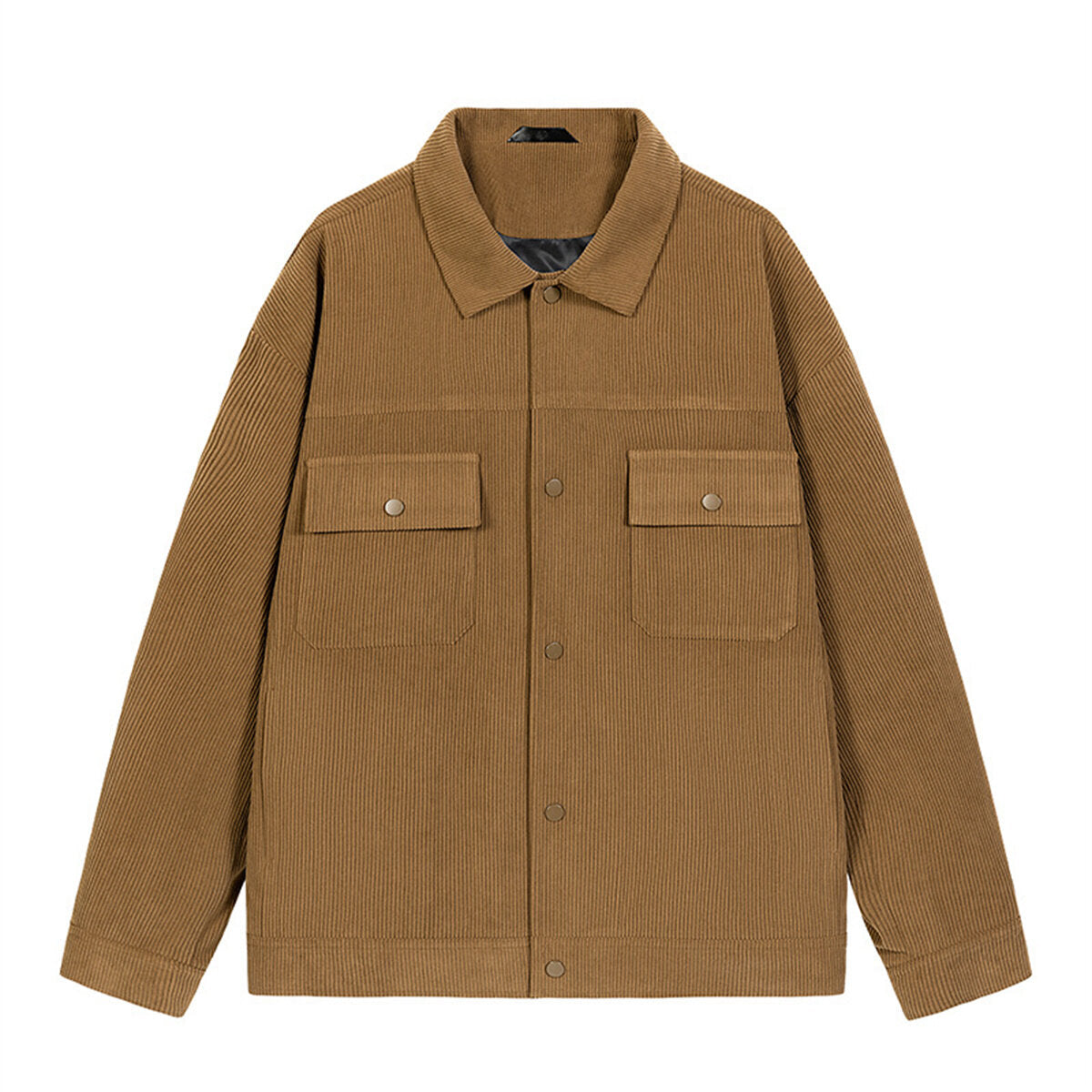Youthup Mens Lapel Corduroy Velvet Casual Jacket