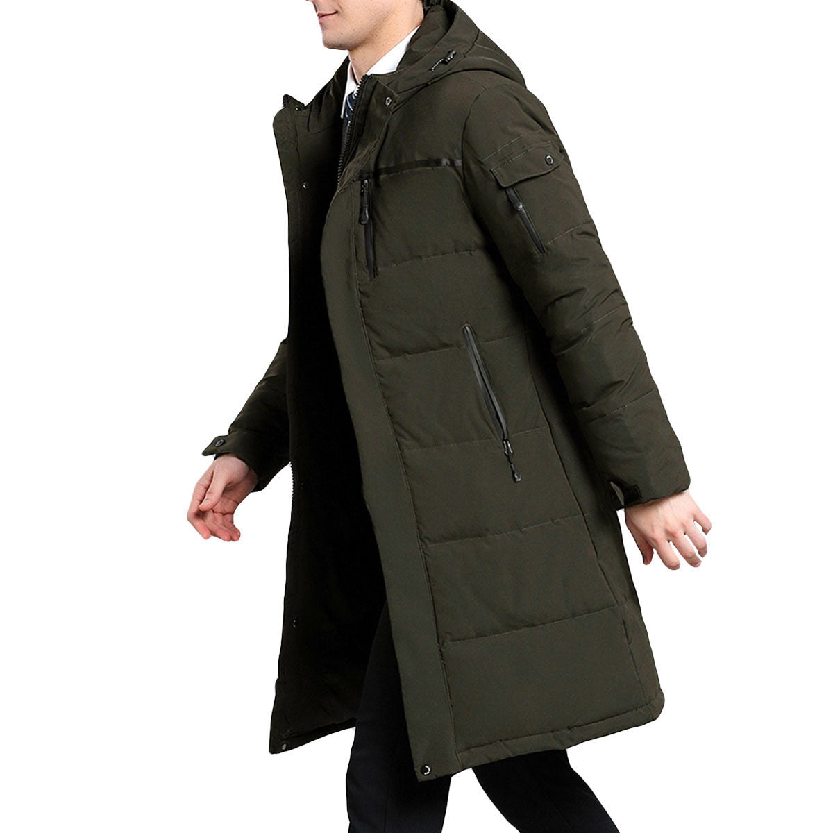 Youthup Mens Winter Puffer Jacket Thicken Warm Hooded Coat