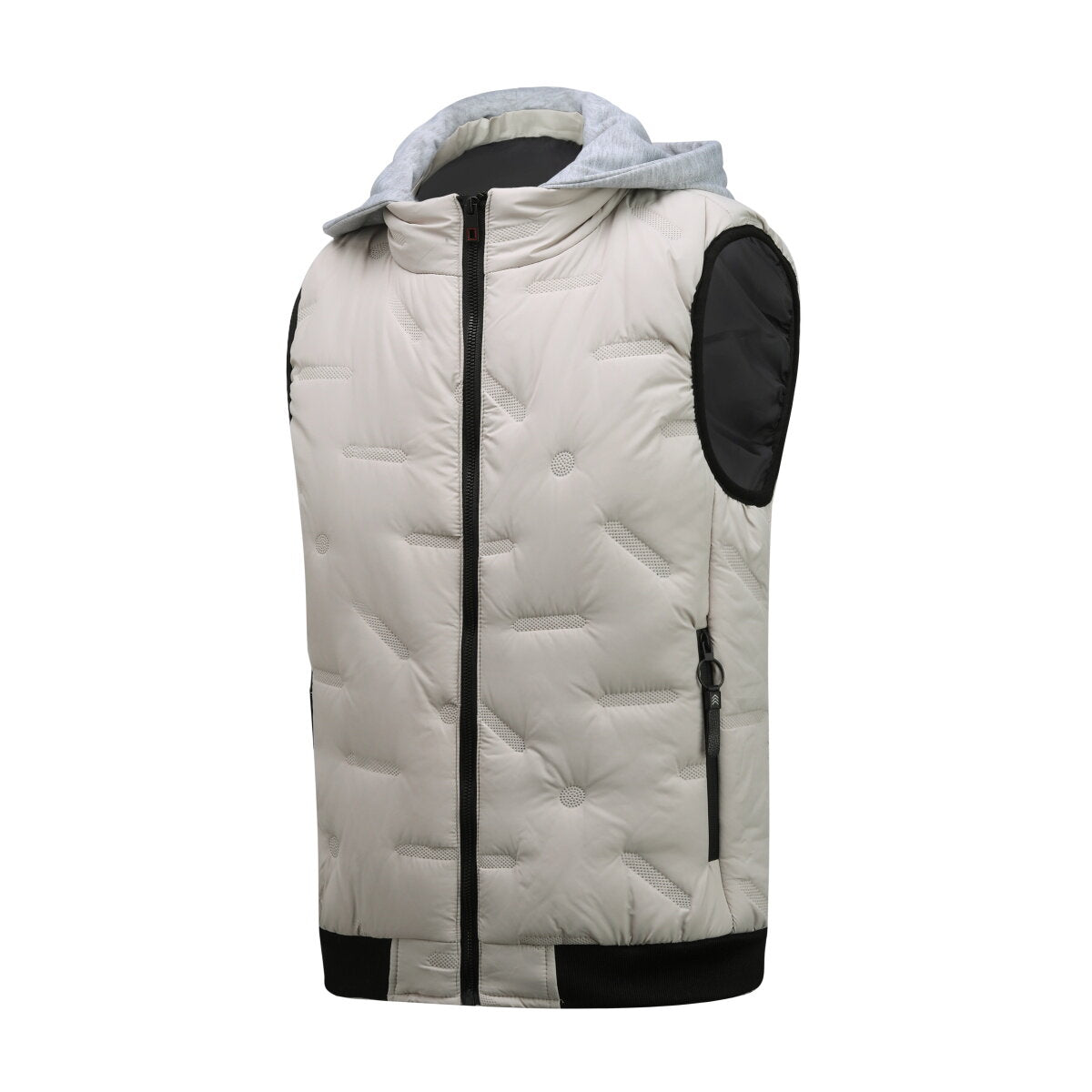 YOUTHUP Mens Casual Hooded Stand Collar Windproof Padded Vest