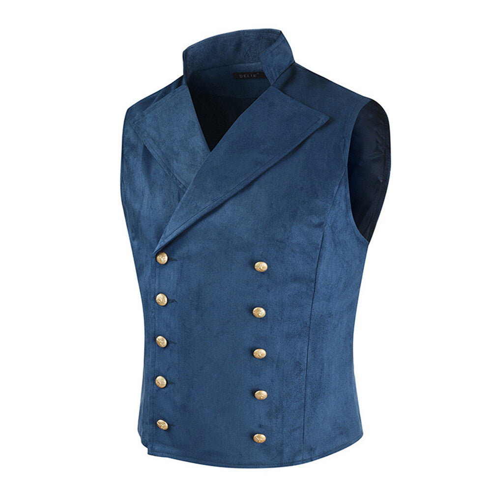 Youthup Mens Slim fit Waistcoat Velvet Denim Vest