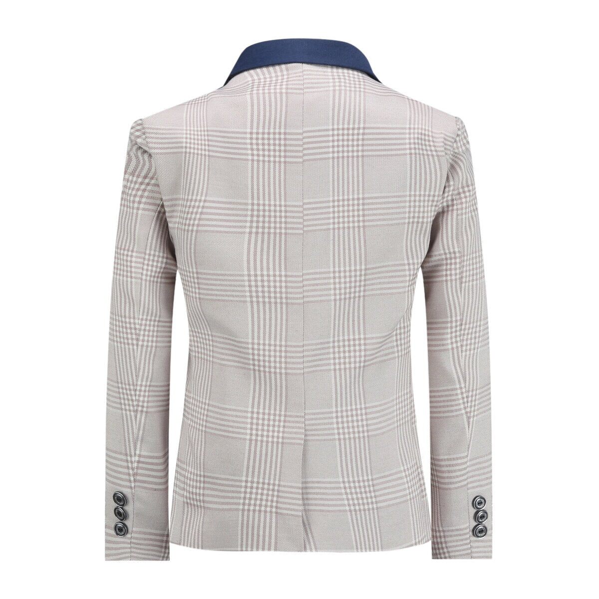 Youthup Boys Plaid Suit 3-Piece Set Peak Lapel Blazer with Vest and Pants