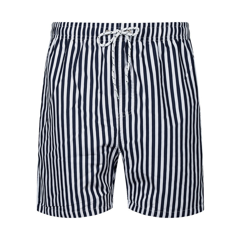 YOUTHUP Mens Summer Swim Breathable Mesh Lining Striped Beach Shorts
