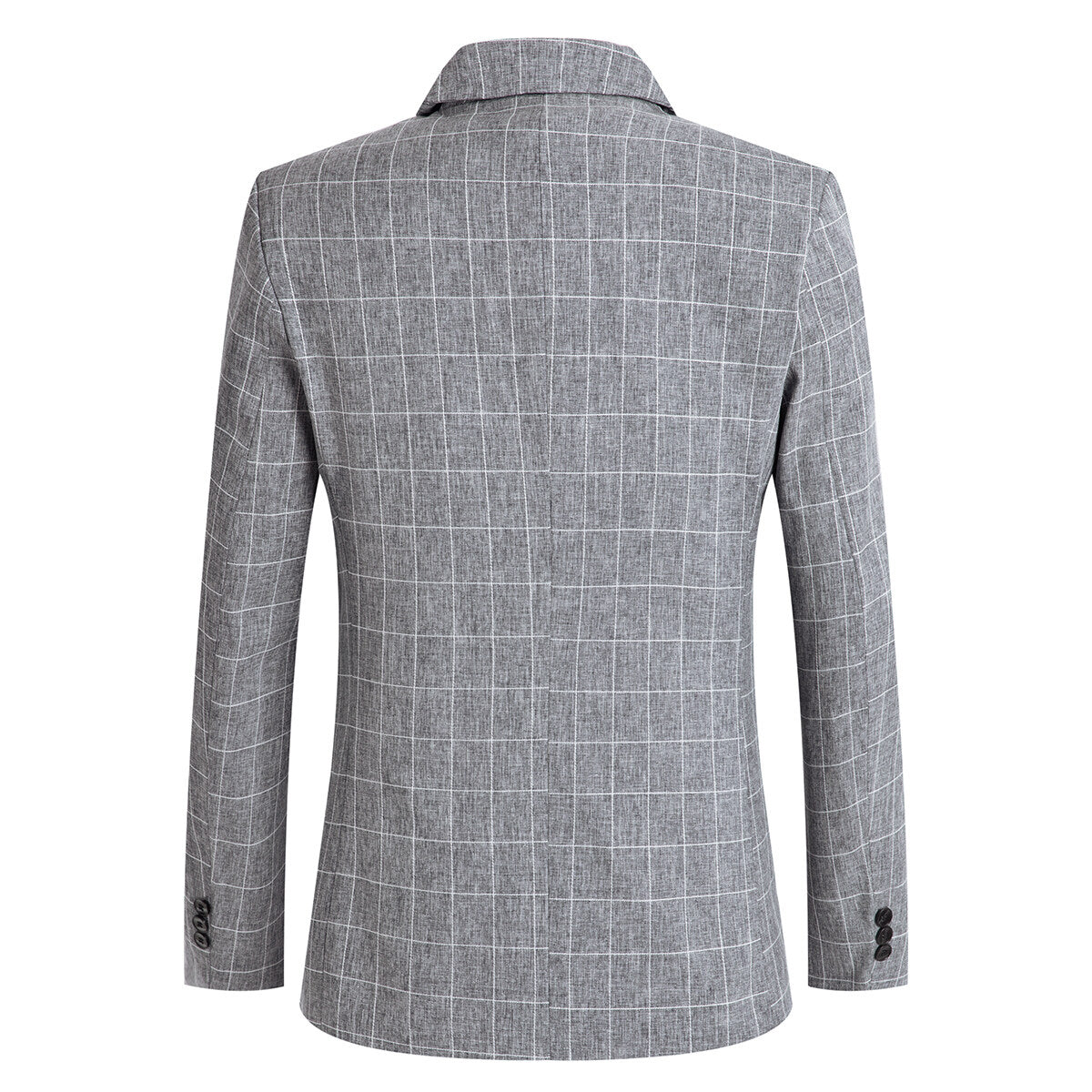 YOUTHUP Mens 2 Button Check Blazer Business Silm Fit Suit Jacket Casual Plaid Vintage Blazers