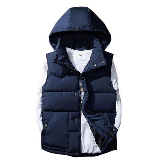 YOUTHUP Mens Hooded Gilet Lightweight Quilted Puffer Body Warmer Padded Vest