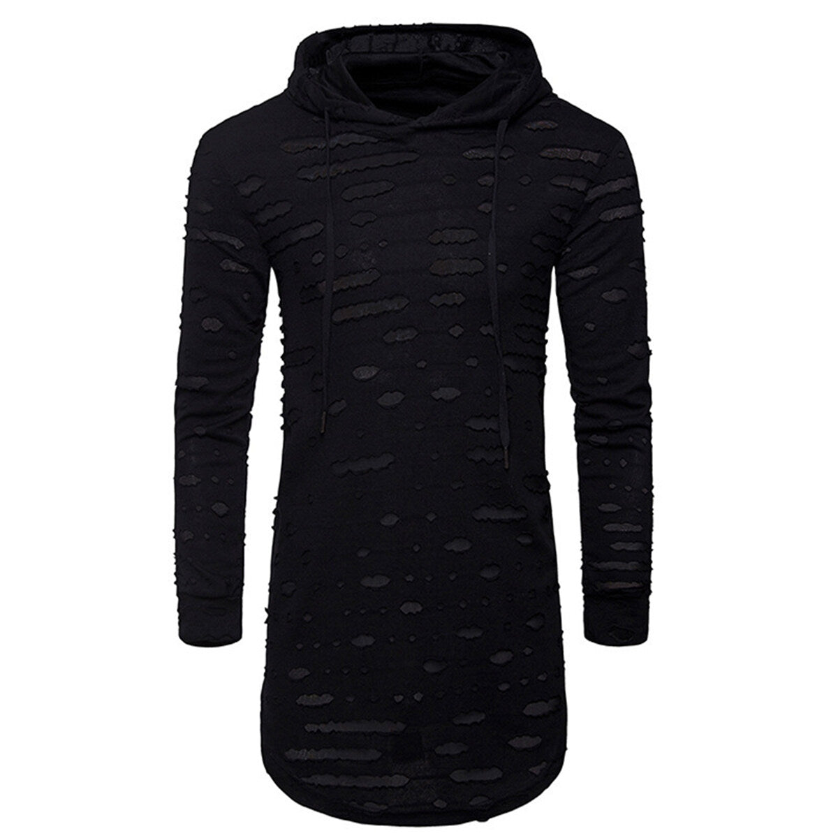 Youthup Mens Ripped Sweatshirt Hoodie T-Shirt
