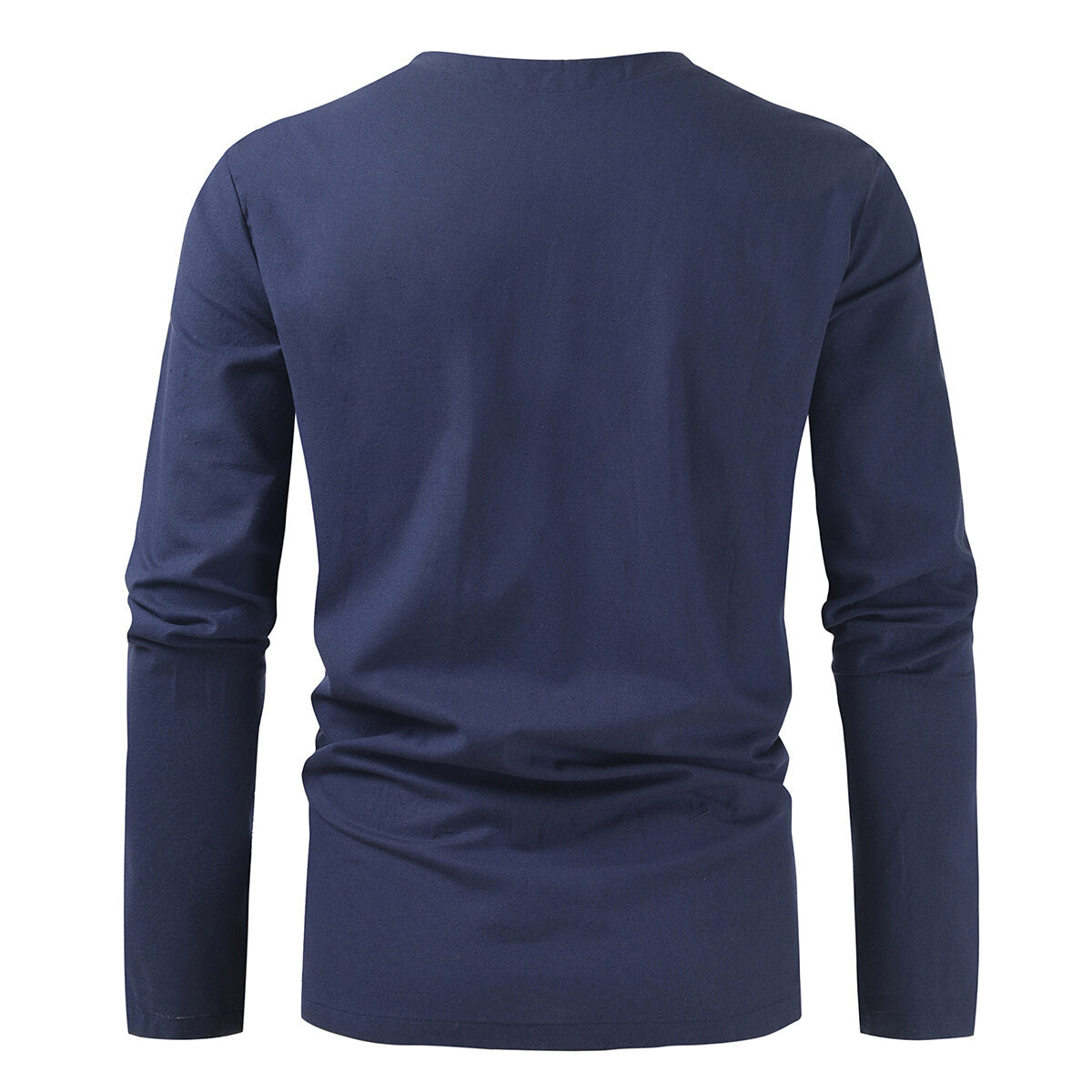 Youthup Mens Collarless Long Sleeve Shirt