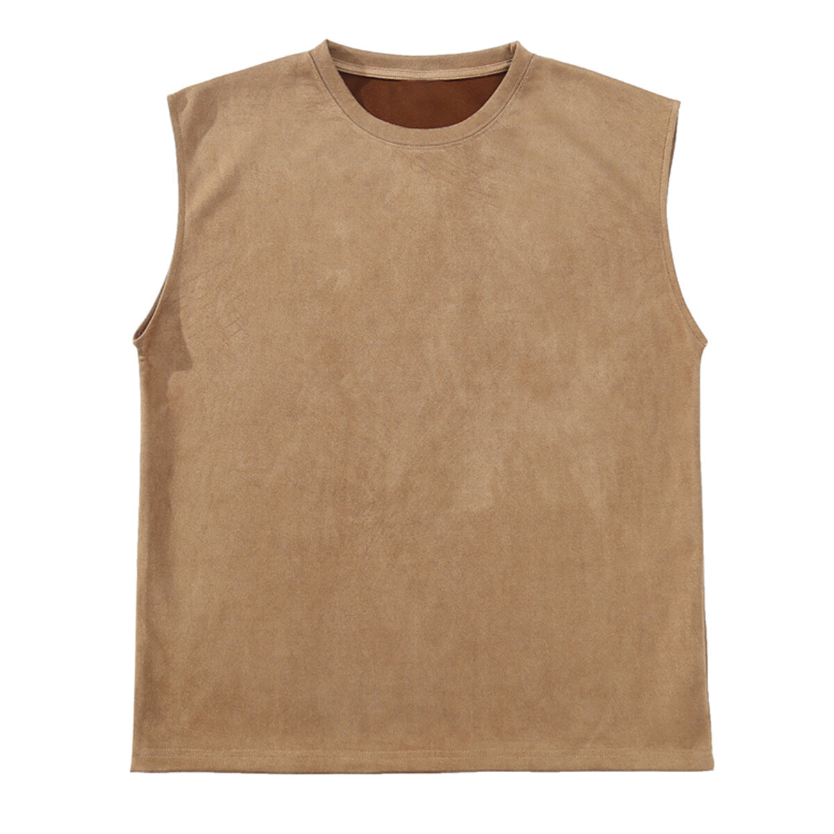 Youthup Mens Lightweight Suede Vest Sleeveless Shirt