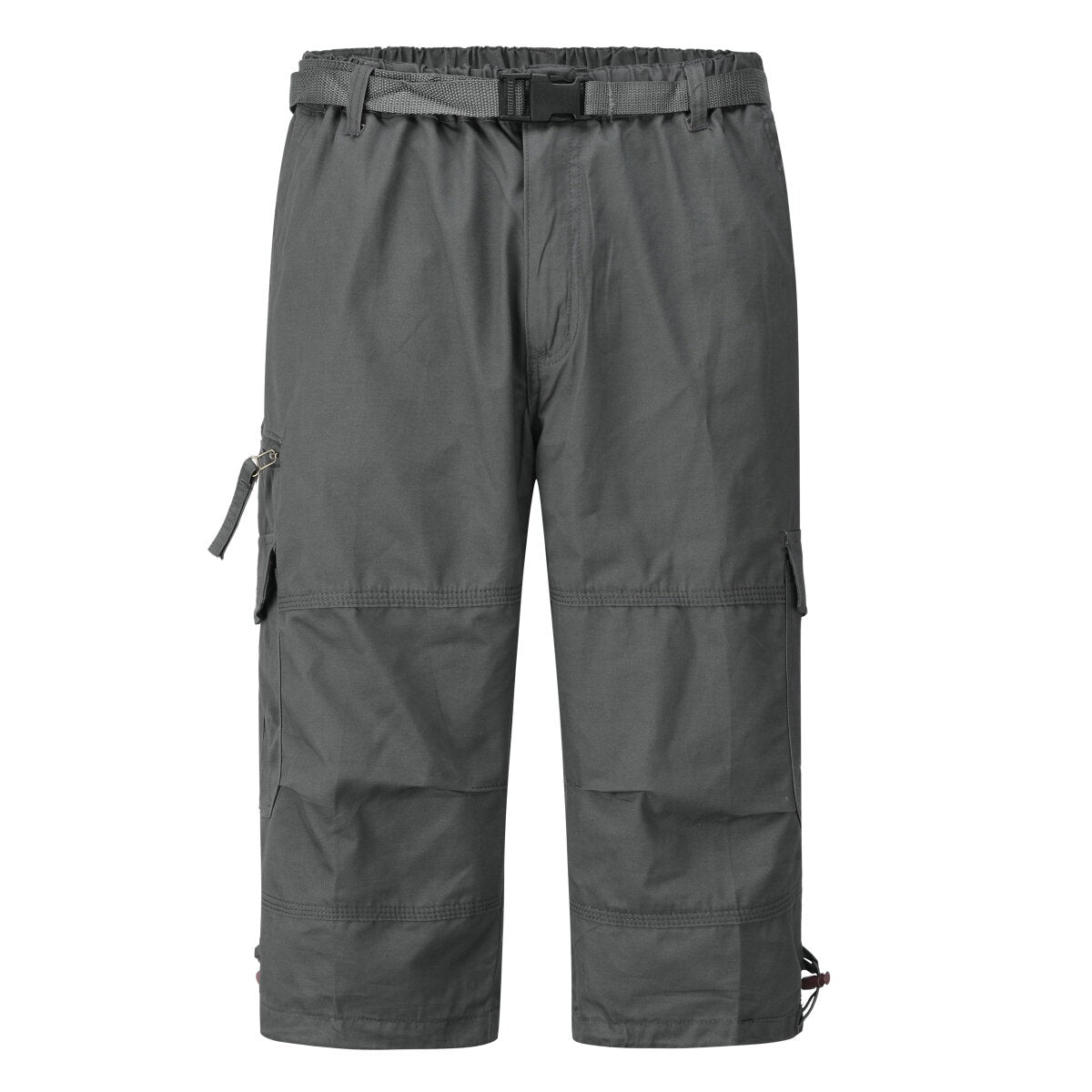 Youthup Mens Multi-Pocket Cargo Cropped Pants