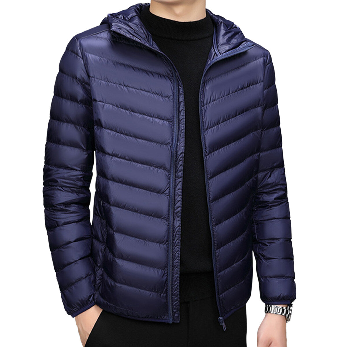 Youthup Mens Hooded Lightweight Padded Puffer Down Jacket
