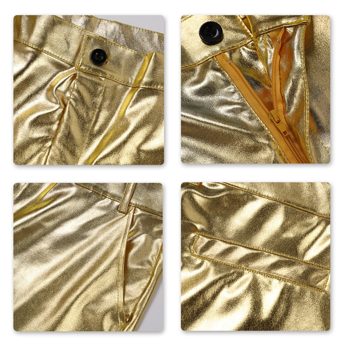 Youthup Mens Shiny Slim Fit Party Pants