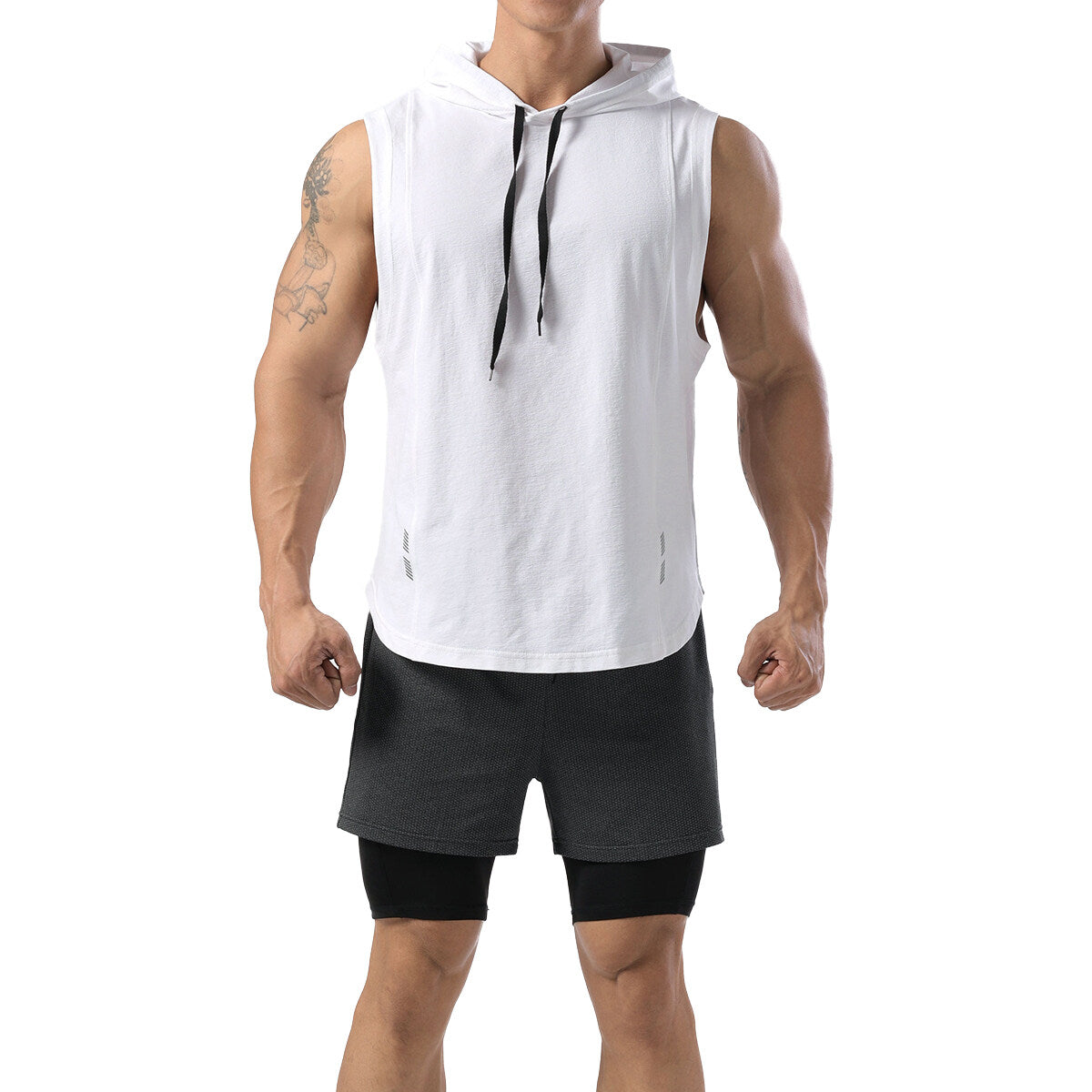 Youthup Mens Hooded Sleeveless Quick Dry Sports Vest